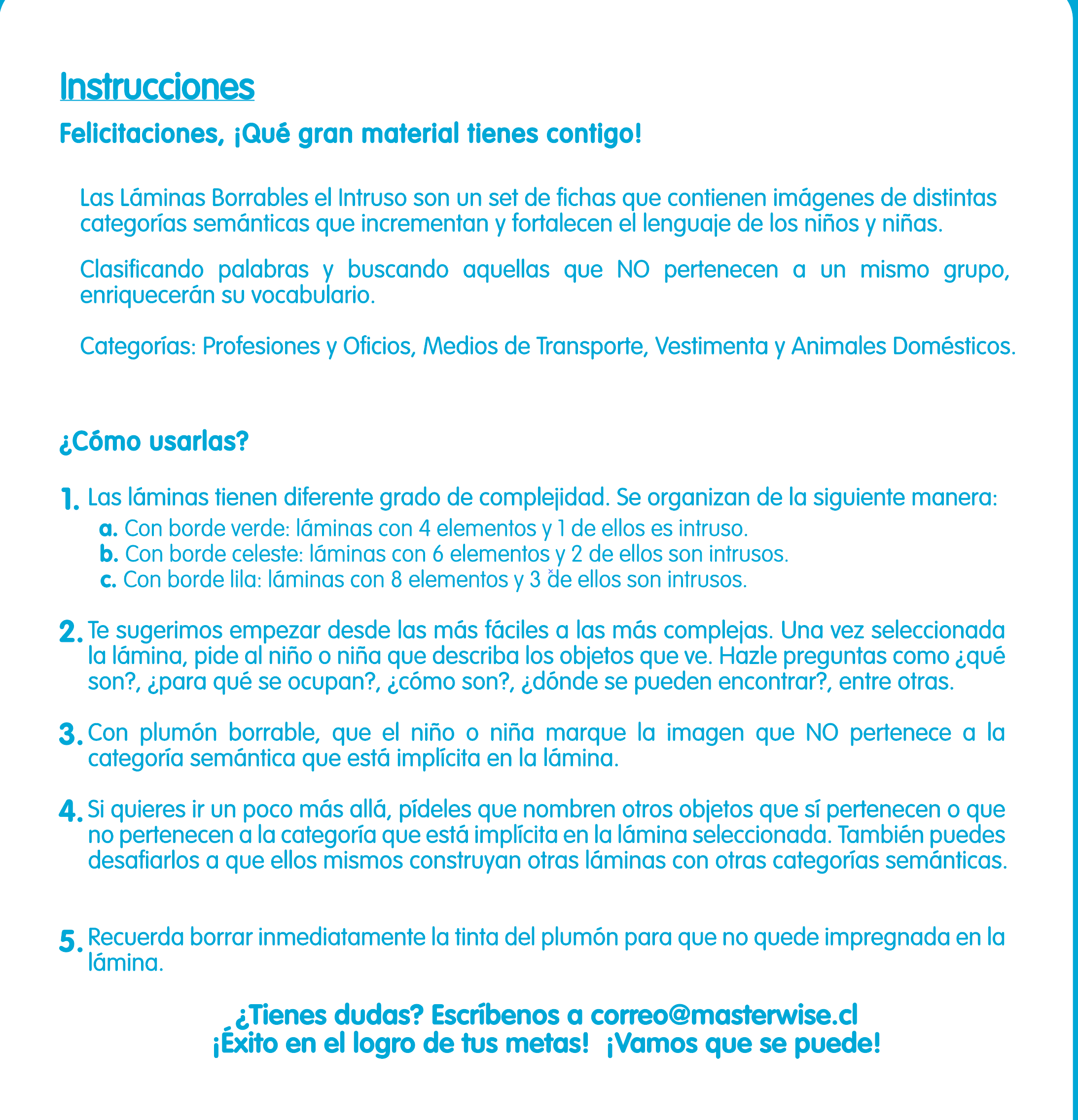 LÁMINAS BORRABLES EL INTRUSO