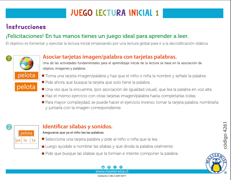 JUEGO LECTURA INICIAL 1