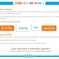 JUEGO LECTURA INICIAL 1