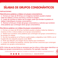 SÍLABAS DE GRUPOS CONSONÁNTICOS