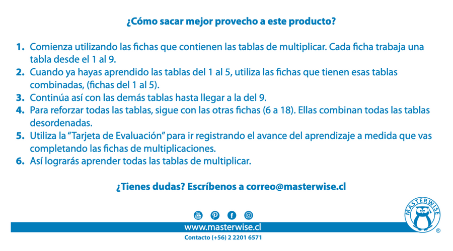 REFORZAMIENTO TABLAS DE MULTIPLICAR