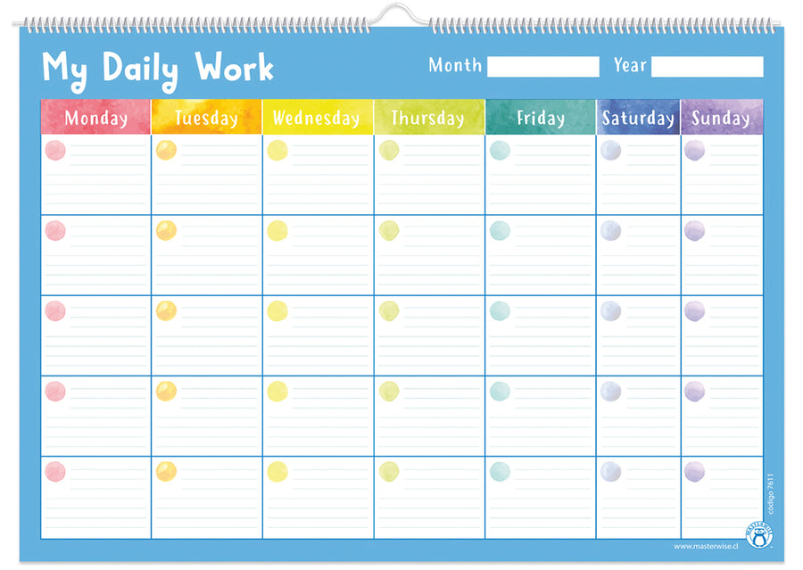 CALENDARIO PERSONAL INGLÉS