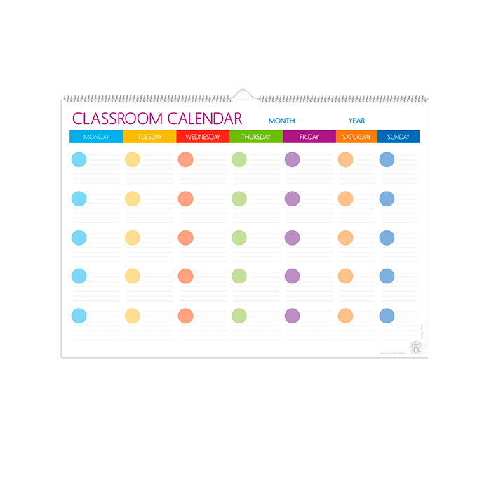 CALENDARIO TAREAS ESPIRAL INGLÉS COLORS