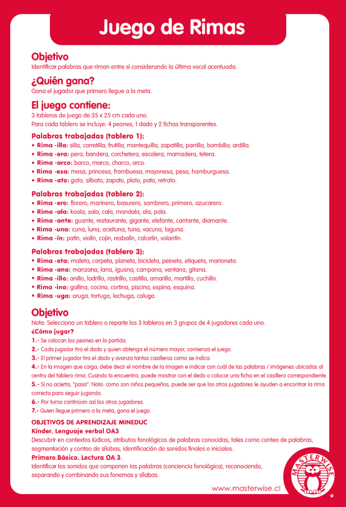 JUEGO DE RIMAS
