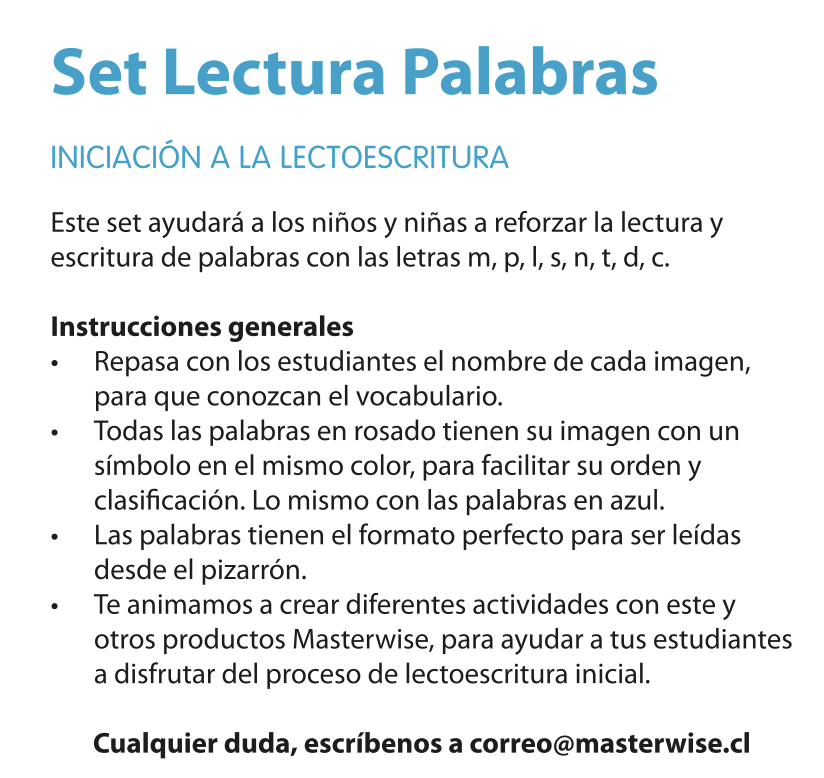 SET LECTURA PALABRAS