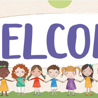 PANEL BIENVENIDO SALUDOS INGLÉS