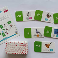 DOMINÓ COMPLETANDO  SÍLABAS SIMPLES